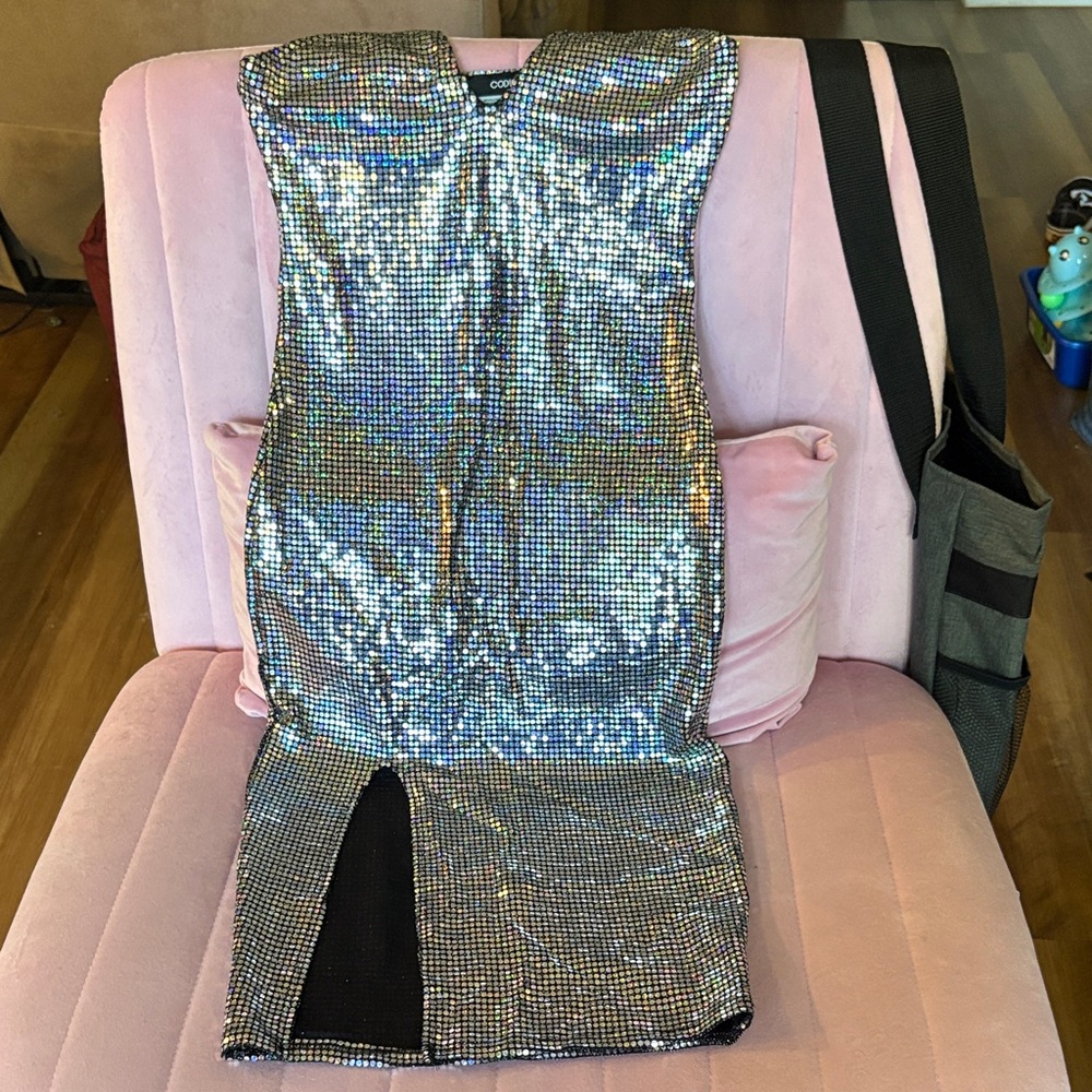 Codigo Silver Sequin Dress
